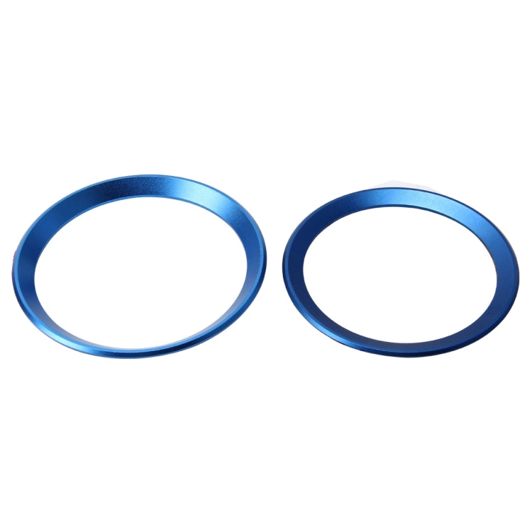 2 PCS/Set Zinc Alloy Steering Wheel Decoration Ring Sticker Logo Car Styling Modification Car Front Logo Ring Decoration Rear Cover Trim Hood Emblem Rings for BMW 3 Series(Blue) - Decoration Rings by PMC TechLife | Online Shopping South Africa | PMC TechLife | Buy Now Pay Later Mobicred