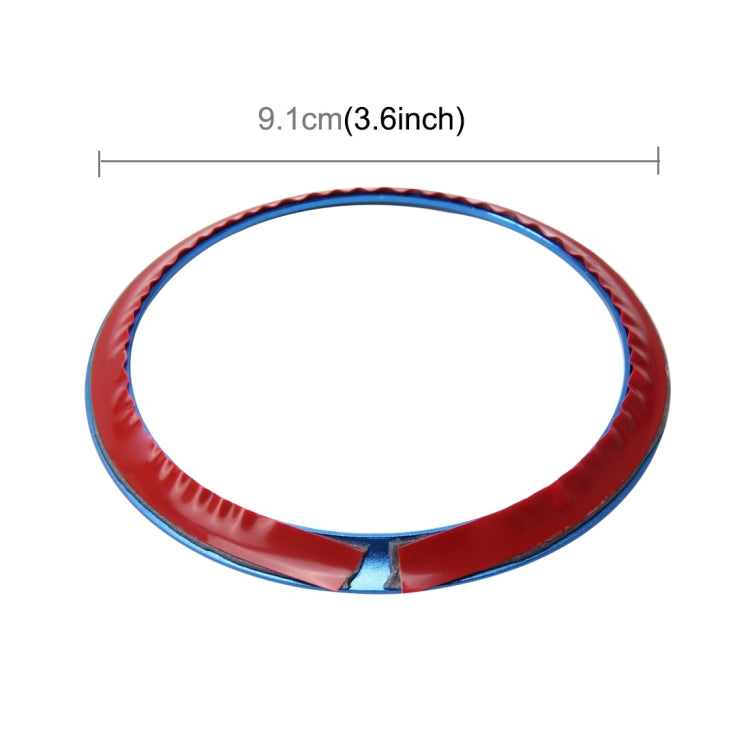 2 PCS Car Logo Decorative Circle Steering Wheel Decoration Ring Sticker Logo Car Styling Modification Car Front Logo Ring Decoration Rear Cover Trim Hood Emblem Rings for BMW 5 Series(Blue) - Decoration Rings by PMC TechLife | Online Shopping South Africa | PMC TechLife | Buy Now Pay Later Mobicred