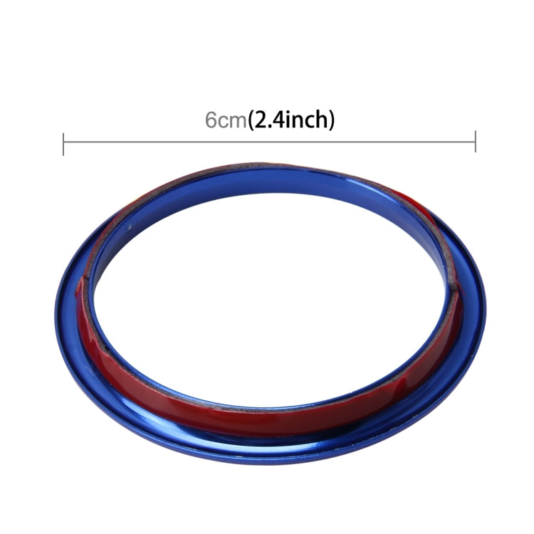 4 PCS Car Outlet Decorative Rings Aluminum Alloy Air Outlet Chrome Trim Ring Car Dashboard  Air Vents Cover Sticker Decoration for Audi A3(Blue) - Decoration Rings by PMC TechLife | Online Shopping South Africa | PMC TechLife | Buy Now Pay Later Mobicred