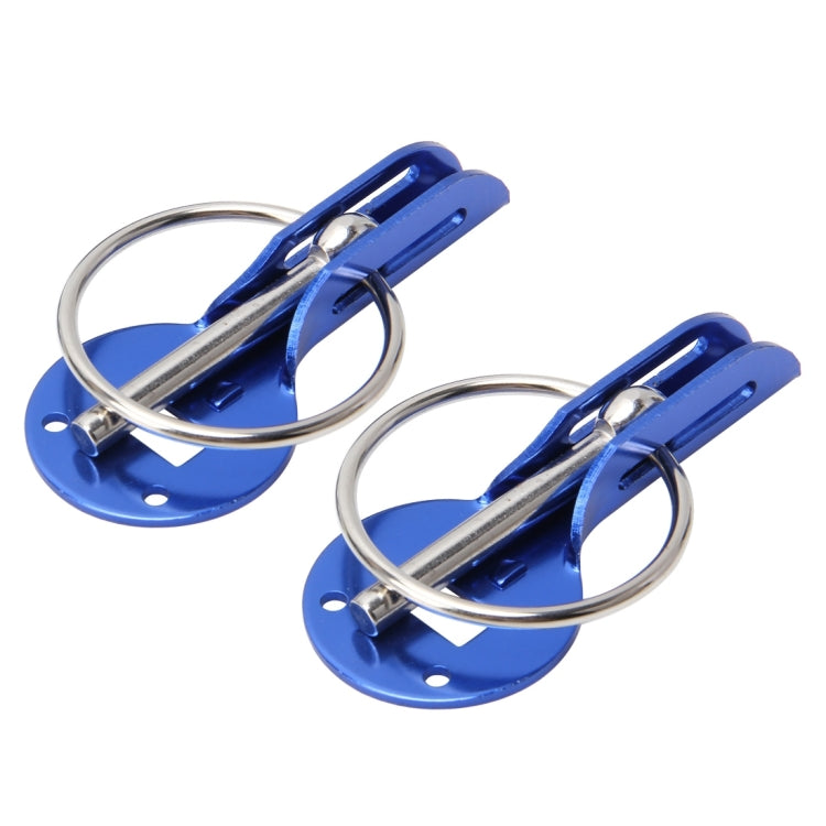 A Pair Universal Automobile Engine Cover Lock Carbon Fiber Hood Lock Car Modification Cover Lock Pull-type Engine Cover Lock Mount Bonnet Hood Pins Lock for Car Modification(Blue) - Locks & Hasps by PMC TechLife | Online Shopping South Africa | PMC TechLife | Buy Now Pay Later Mobicred
