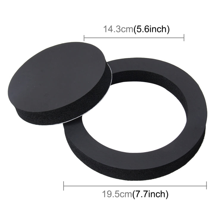 2 PCS Car Sound Insulation Speaker Soundproof Cotton with Self Adhesive Car Sound Insulation Cotton, Outer Diameter : 19.5 cm, Inner Diameter: 14.3 cm - Sound & Heat Insulation Cotton by PMC TechLife | Online Shopping South Africa | PMC TechLife