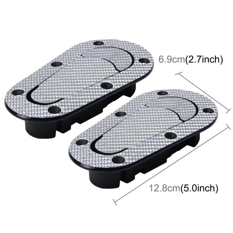 A Pair Car Carbon Fiber Cover Lock Modified Hood Lock General Racing Car Cover Lock(Carbon Grey) - Locks & Hasps by PMC TechLife | Online Shopping South Africa | PMC TechLife | Buy Now Pay Later Mobicred