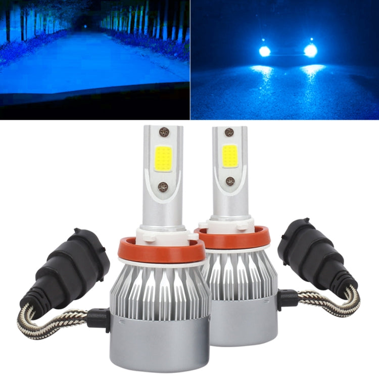 2 PCS H8/H9/H11 18W 1800 LM 8000K IP68 Casnbus Constant Current Car LED Headlight with 2 COB Lamps, DC 9-36V(Ice Blue Light) - free shipping - PMC TechLife - Order now!
