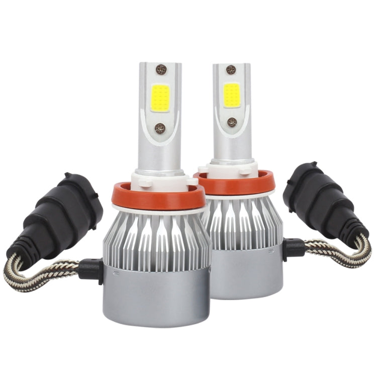2 PCS H8/H9/H11 18W 1800 LM 8000K IP68 Casnbus Constant Current Car LED Headlight with 2 COB Lamps, DC 9-36V(Ice Blue Light) - free shipping - PMC TechLife - Order now!