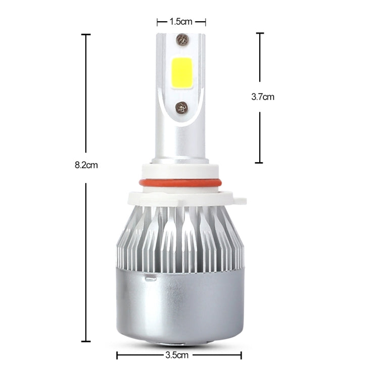 2 PCS 9006 18W 1800 LM 8000K IP68 Casnbus Constant Current Car LED Headlight with 2 COB Lamps, DC 9-36V(Ice Blue Light) - LED Headlamps by PMC TechLife | Online Shopping South Africa | PMC TechLife | Buy Now Pay Later Mobicred