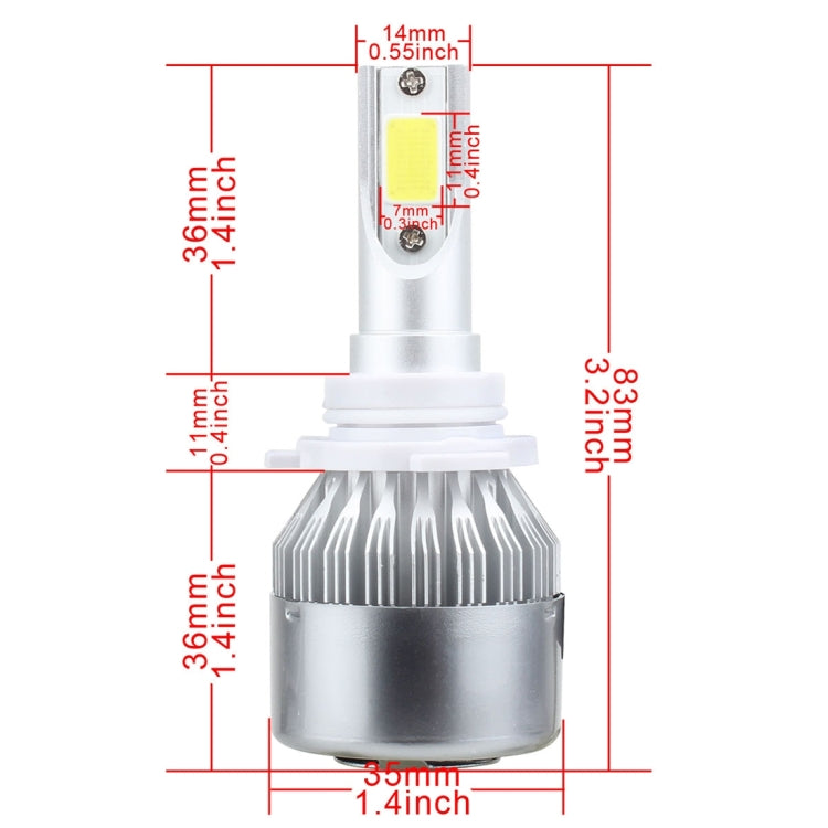 2 PCS 9006 18W 1800 LM 6000K IP68 Casnbus Constant Current Car LED Headlight with 2 COB Lamps, DC 9-36V(White Light) - LED Headlamps by PMC TechLife | Online Shopping South Africa | PMC TechLife | Buy Now Pay Later Mobicred