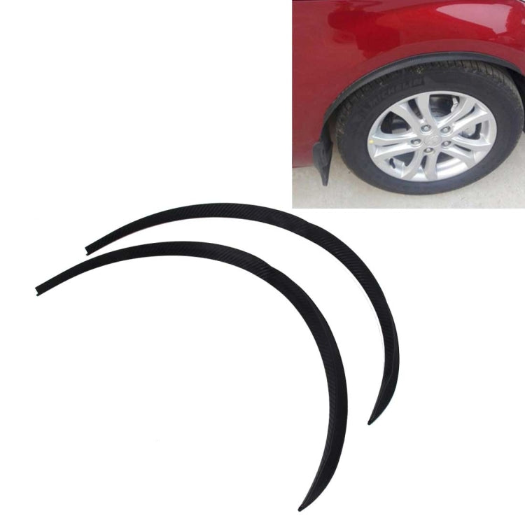 2 PCS 75cm Car Stickers Rubber Large Round Arc Strips Universal Fender Flares Wheel Eyebrow Decal Sticker Eyebrow Car-covers Black Striped Round Arc Strips - Mudguards by PMC Jewellery | Online Shopping South Africa | PMC Jewellery | Buy Now Pay Later Mobicred