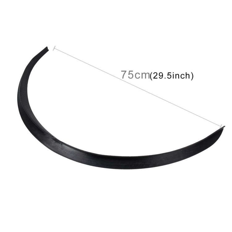 2 PCS 75cm Car Stickers Rubber Large Round Arc Strips Universal Fender Flares Wheel Eyebrow Decal Sticker Eyebrow Car-covers Black Striped Round Arc Strips - Mudguards by PMC Jewellery | Online Shopping South Africa | PMC Jewellery | Buy Now Pay Later Mobicred