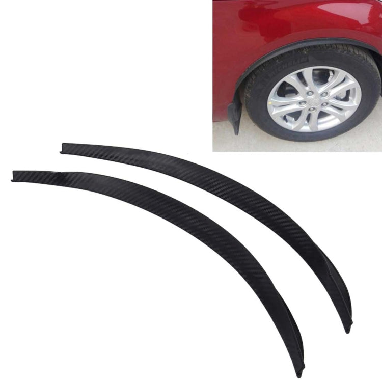 2 PCS 45cm Car Stickers Rubber Large Round Arc Strips Universal Fender Flares Wheel Eyebrow Decal Sticker Eyebrow Car-covers Black Striped Round Arc Strips - Mudguards by PMC Jewellery | Online Shopping South Africa | PMC Jewellery | Buy Now Pay Later Mobicred