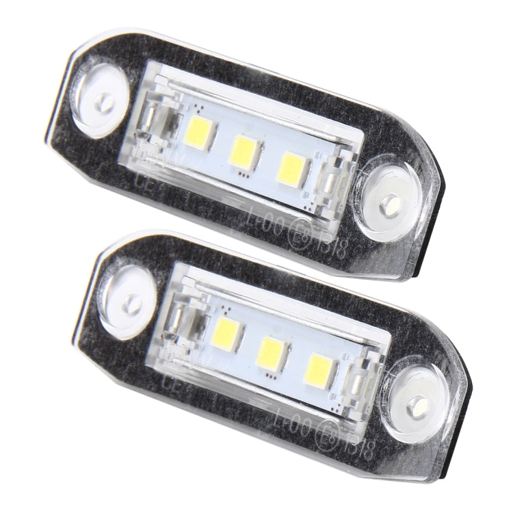 2 PCS License Plate Light with 3  SMD-5050 Lamps for Volvo,2W 120LM,6000K, DC12V(White Light) - License Plate Lights by PMC TechLife | Online Shopping South Africa | PMC TechLife | Buy Now Pay Later Mobicred