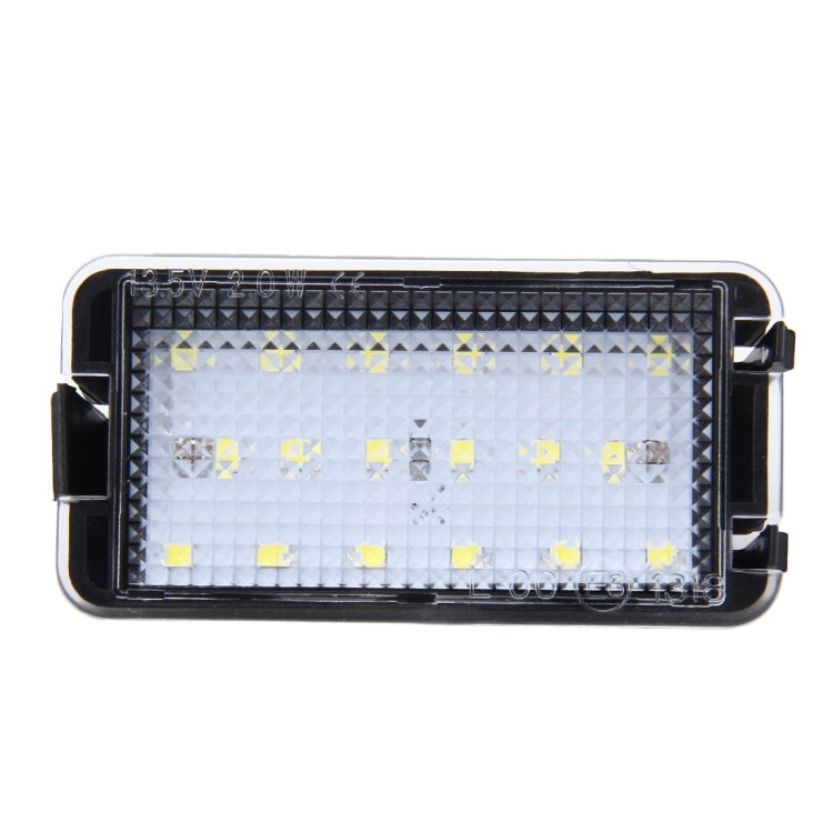 2 PCS LED License Plate Light with 18  SMD-3528 Lamps for Seat,2W 120LM,6000K, DC12V(White Light) - License Plate Lights by PMC TechLife | Online Shopping South Africa | PMC TechLife | Buy Now Pay Later Mobicred