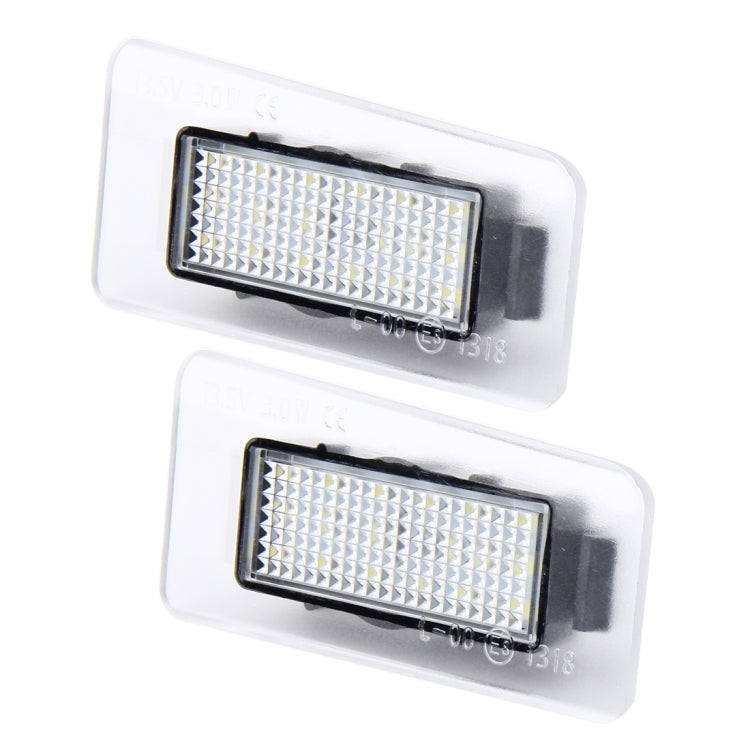 2 PCS LED License Plate Light with 18  SMD-3528 Lamps for Hyundai,2W 120LM,6000K, DC12V(White Light) - License Plate Lights by PMC TechLife | Online Shopping South Africa | PMC TechLife | Buy Now Pay Later Mobicred