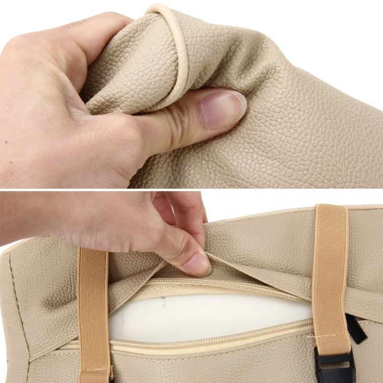 Universal Car PU Leather and Memory Foam Wrapped  Armrest Box Breathable Car Armrest Box Mat with Phone Holder Storage Bag(Khaki) - Stowing Tidying by PMc TechLife | Online Shopping South Africa | PMc TechLife | Buy Now Pay Later Mobicred