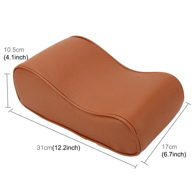 Universal Car PU Leather and Memory Foam Wrapped  Armrest Box Breathable Car Armrest Box Mat with Phone Holder Storage Bag(Brown) - Stowing Tidying by PMc TechLife | Online Shopping South Africa | PMc TechLife | Buy Now Pay Later Mobicred