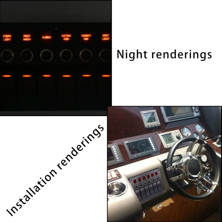 3Pin 6 Way Switches Combination Switch Panel with Light and Projector Lens for Car RV Marine Boat - Car Switches by PMC TechLife | Online Shopping South Africa | PMC TechLife