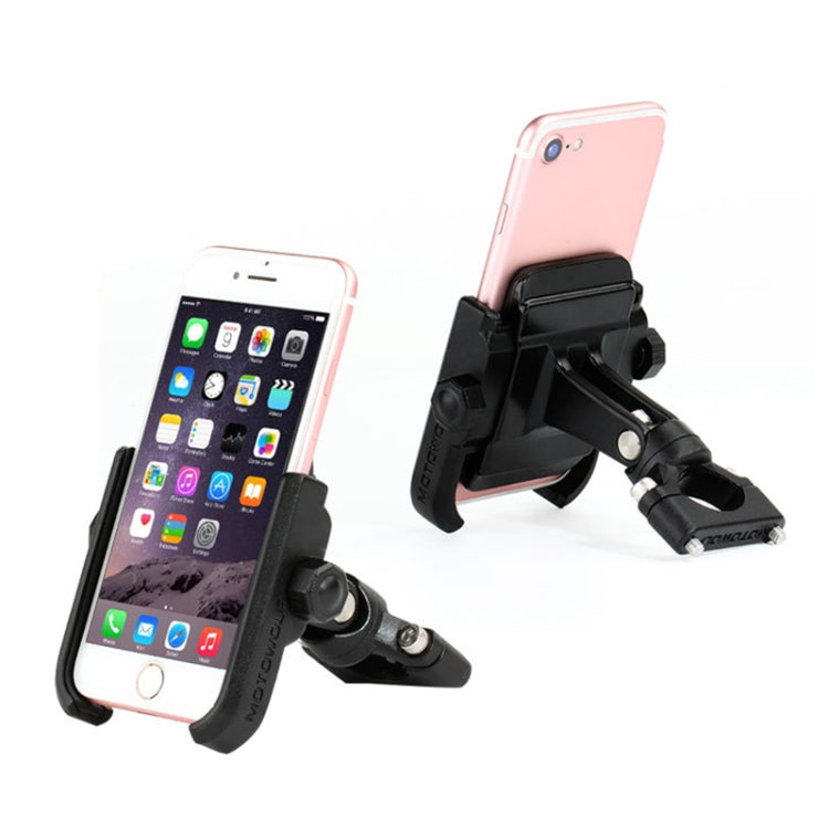 Motorcycle Handlebar Aluminum Alloy Phone Bracket, Suitable for 4-6 inch Device(Black) - Holder by PMC TechLife | Online Shopping South Africa | PMC TechLife | Buy Now Pay Later Mobicred