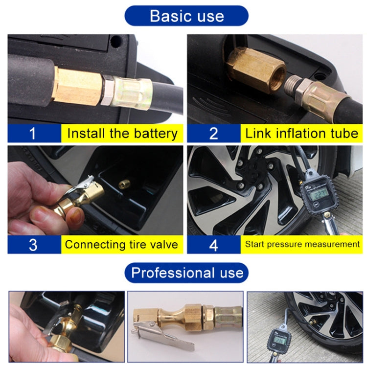 Car Multi-functional Digital LCD Display Tire Air Pressure Inflator Gauge Vehicle Tester Inflation Monitoring - Tire Pressure Gauges by PMC TechLife | Online Shopping South Africa | PMC TechLife | Buy Now Pay Later Mobicred