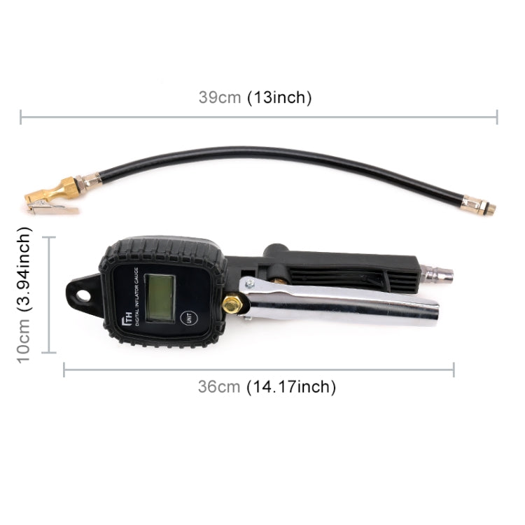 Car Multi-functional Digital LCD Display Tire Air Pressure Inflator Gauge Vehicle Tester Inflation Monitoring - Tire Pressure Gauges by PMC TechLife | Online Shopping South Africa | PMC TechLife | Buy Now Pay Later Mobicred