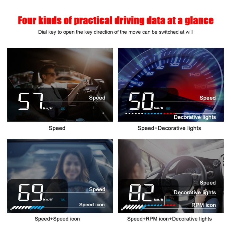 M7 3.5 inch Universal Car OBD2 + GPS HUD Vehicle-mounted Head Up Display Fuel Consumption - Head Up Display System by PMC TechLife | Online Shopping South Africa | PMC TechLife | Buy Now Pay Later Mobicred