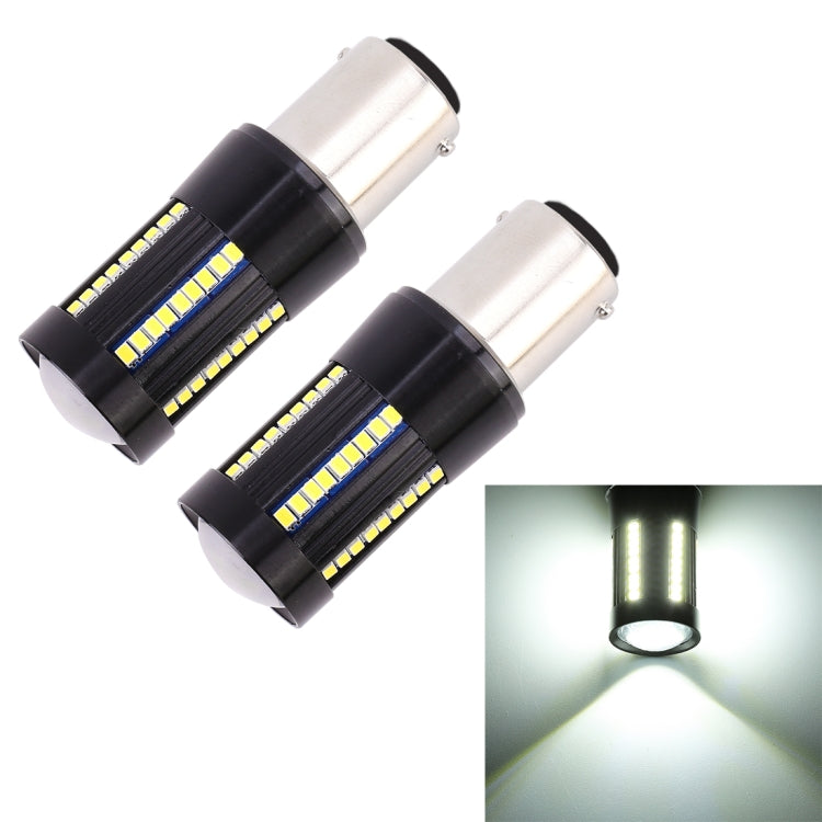 2 PCS 1157 / BAY15D DC9-16V / 8.2W(H) 2.7W(L) / 6000K / 655LM Car Auto Brake Lights 66LEDs SMD-2016 Lamps - Brake Lights by PMC TechLife | Online Shopping South Africa | PMC TechLife | Buy Now Pay Later Mobicred