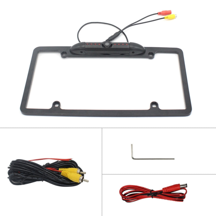 PZ422 America Car License Plate Frame 120 Degree Rear View Camera - Rear View Cameras by PMC TechLife | Online Shopping South Africa | PMC TechLife | Buy Now Pay Later Mobicred