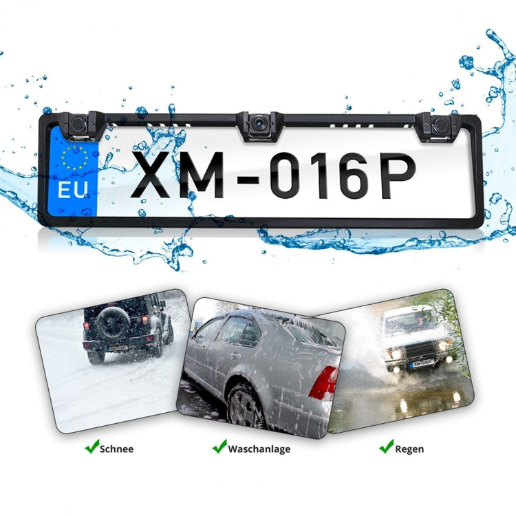 PZ600L-2 Europe Car License Plate Frame Front Rear View Camera - Rear View Cameras by PMC TechLife | Online Shopping South Africa | PMC TechLife | Buy Now Pay Later Mobicred