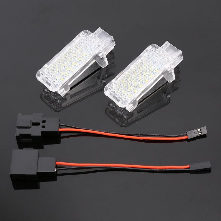 2 PCS LED Car DC 12V 1.5W Door Lights Lamps for Audi / Volkswagen(White Light) - free shipping - PMC Jewellery - Order now!