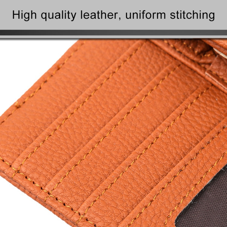 DERANFU 3 In 1 Lichee Texture Multi-function Car Hang Type Leather Towel Box with Card Slot & CD Slot(Dark Brown) - Tissue Boxes by PMC Jewellery | Online Shopping South Africa | PMC Jewellery | Buy Now Pay Later Mobicred