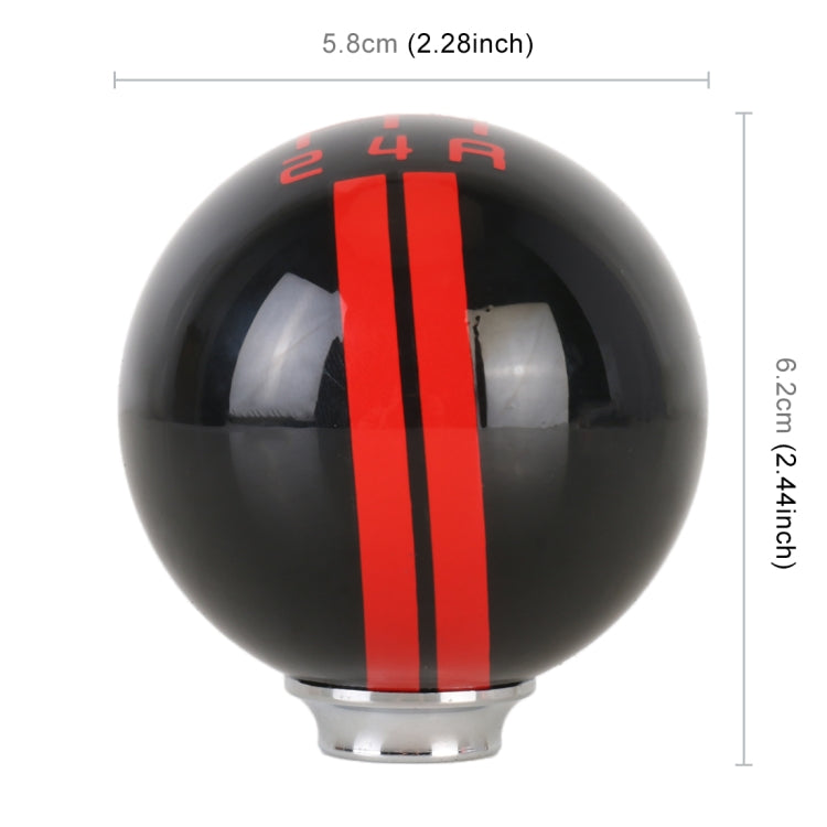 Universal Vehicle Ball Shape Modified Resin Shifter Manual 5-Speed Gear Shift Knob (Black Red) - Shift Knob by PMC TechLife | Online Shopping South Africa | PMC TechLife | Buy Now Pay Later Mobicred