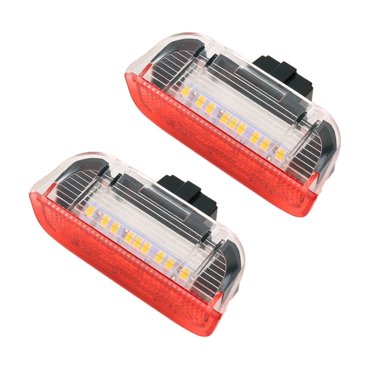 2 PCS LED Car DC 12V 1.6W Door Lights Lamps 18LEDs SMD-3528 Lamps for Volkswagen Golf 5 / 6, White Light + Red Light - Door Lights by PMC TechLife | Online Shopping South Africa | PMC TechLife | Buy Now Pay Later Mobicred