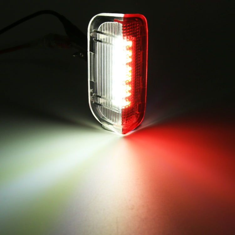 2 PCS LED Car DC 12V 1.6W Door Lights Lamps 18LEDs SMD-3528 Lamps for Volkswagen Golf 5 / 6, White Light + Red Light - Door Lights by PMC TechLife | Online Shopping South Africa | PMC TechLife | Buy Now Pay Later Mobicred