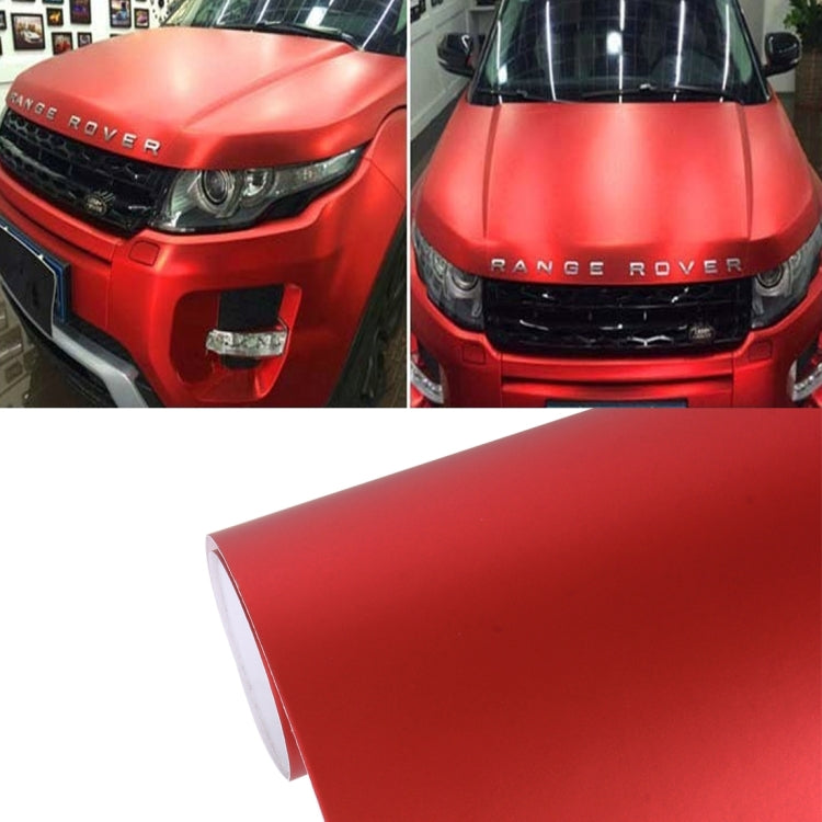 1.52m �� 0.5m Ice Blue Metallic Matte Icy Ice Car Decal Wrap Auto Wrapping Vehicle Sticker Motorcycle Sheet Tint Vinyl Air Bubble Free(Red) - Auto Film by PMC TechLife | Online Shopping South Africa | PMC TechLife | Buy Now Pay Later Mobicred