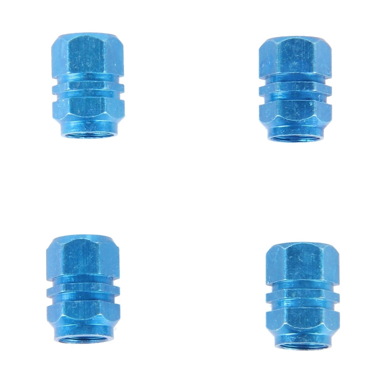 4PCS SA Metal Plated Hexagon Shape Universal Tire Valve Stem Cap(Blue) - Tire Valve Caps by PMC TechLife | Online Shopping South Africa | PMC TechLife | Buy Now Pay Later Mobicred