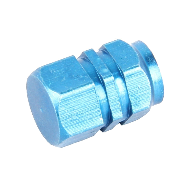 4PCS SA Metal Plated Hexagon Shape Universal Tire Valve Stem Cap(Blue) - Tire Valve Caps by PMC TechLife | Online Shopping South Africa | PMC TechLife | Buy Now Pay Later Mobicred