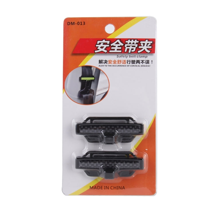 DM-013 2PCS Universal Fit Car Seatbelt Adjuster Clip Belt Strap Clamp Shoulder Neck Comfort Adjustment Child Safety Stopper Buckle(Black) - Seat Belts & Padding by PMC TechLife | Online Shopping South Africa | PMC TechLife | Buy Now Pay Later Mobicred