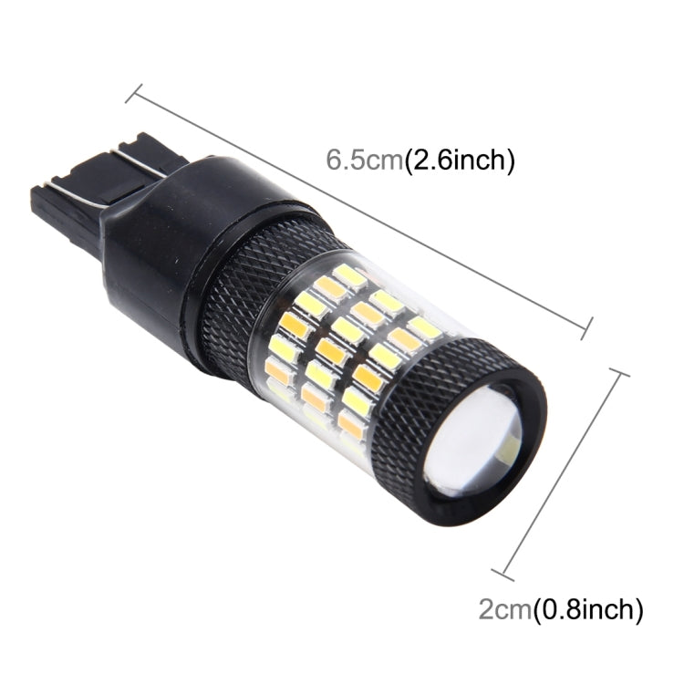 7443 5W 350LM 60LEDs DC 12V 6000K SMD-4014 Car Auto Brake Light Turn Signal Lights (White Light+Yellow Light) - Brake Lights by PMC TechLife | Online Shopping South Africa | PMC TechLife | Buy Now Pay Later Mobicred