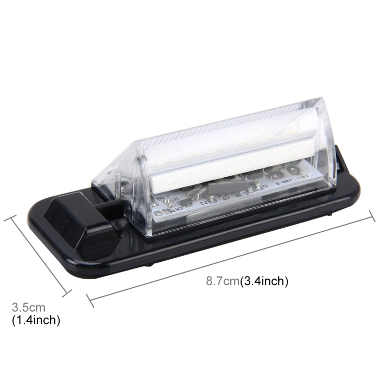 2 PCS License Plate Light with 18  SMD-3528 Lamps for BMW E36(1992-1998)���2W 120LM,6000K, DC12V (White Light) - License Plate Lights by PMC TechLife | Online Shopping South Africa | PMC TechLife | Buy Now Pay Later Mobicred