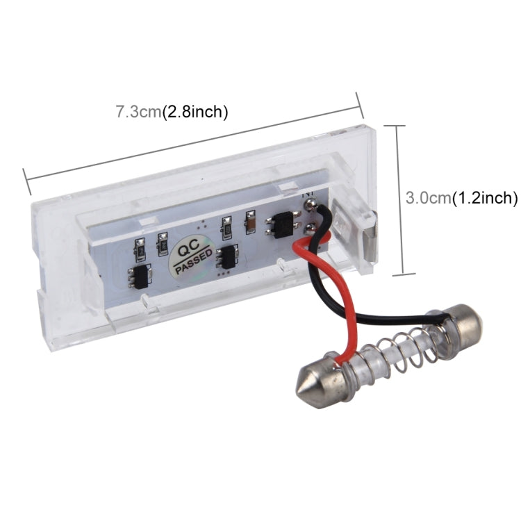 2 PCS License Plate Light with 18  SMD-3528 Lamps for BMW E53(X5),2W 120LM,6000K, DC12V (White Light) - License Plate Lights by PMC TechLife | Online Shopping South Africa | PMC TechLife | Buy Now Pay Later Mobicred