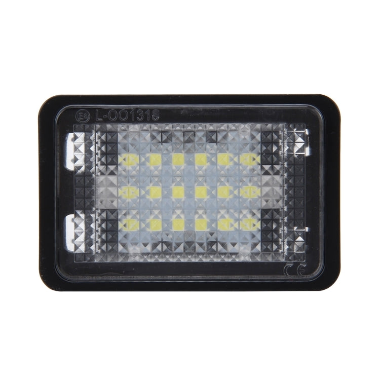 2 PCS License Plate Light with 18  SMD-3528 Lamps for Mercedes-Benz GLK X204 ,2W 120LM, DC12V (White Light) - License Plate Lights by PMC TechLife | Online Shopping South Africa | PMC TechLife | Buy Now Pay Later Mobicred