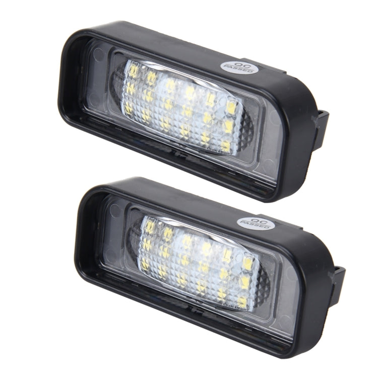 2 PCS License Plate Light with 18  SMD-3528 Lamps with Canbus for Mercedes-Benz W220,2W 120LM,6000K, DC12V(White Light) - License Plate Lights by PMC TechLife | Online Shopping South Africa | PMC TechLife | Buy Now Pay Later Mobicred