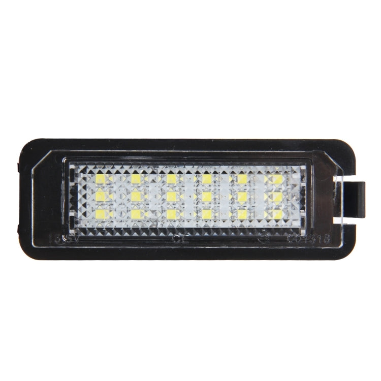 2 PCS License Plate Light with 18  SMD-3528 Lamps for Volkswagen,2W 120LM,6000K, DC12V(White Light) - License Plate Lights by PMC TechLife | Online Shopping South Africa | PMC TechLife