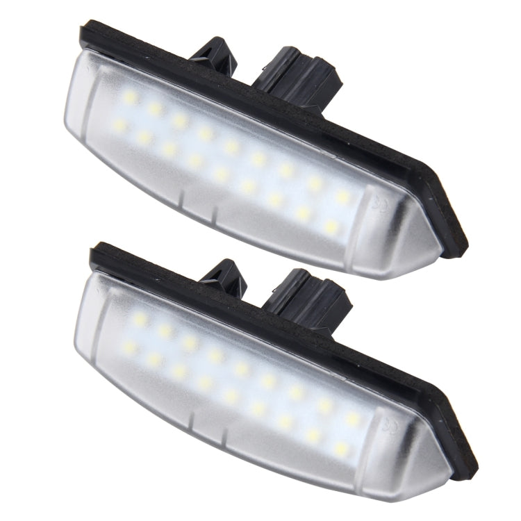 2 PCS License Plate Light with 18  SMD-3528 Lamps for Toyota,2W 120LM,6000K, DC12V(White Light) - License Plate Lights by PMC TechLife | Online Shopping South Africa | PMC TechLife | Buy Now Pay Later Mobicred