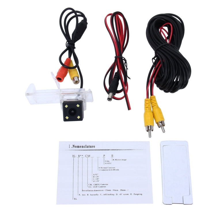 656x492 Effective Pixel NTSC 60HZ CMOS II Waterproof Car Rear View Backup Camera With 4 LED Lamps for Megane 2011 Version - Rear View Cameras by PMC TechLife | Online Shopping South Africa | PMC TechLife | Buy Now Pay Later Mobicred