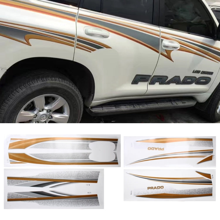 4 PCS SUV Body Decorative Strip Brand Car Streamline Shining Sticker for Toyota Prado 2014 Version - Decorative Sticker by PMC TechLife | Online Shopping South Africa | PMC TechLife | Buy Now Pay Later Mobicred