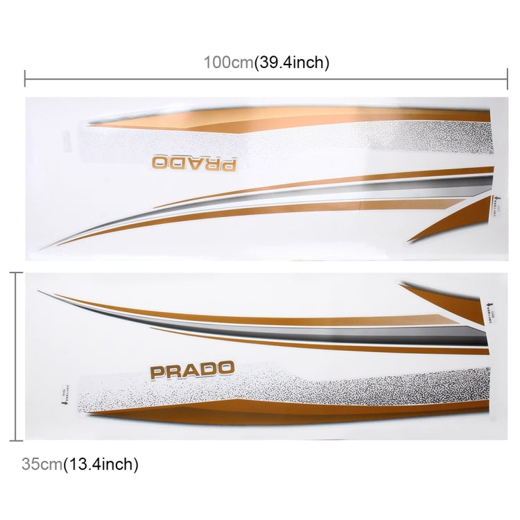 4 PCS SUV Body Decorative Strip Brand Car Streamline Shining Sticker for Toyota Prado 2014 Version - Decorative Sticker by PMC TechLife | Online Shopping South Africa | PMC TechLife | Buy Now Pay Later Mobicred