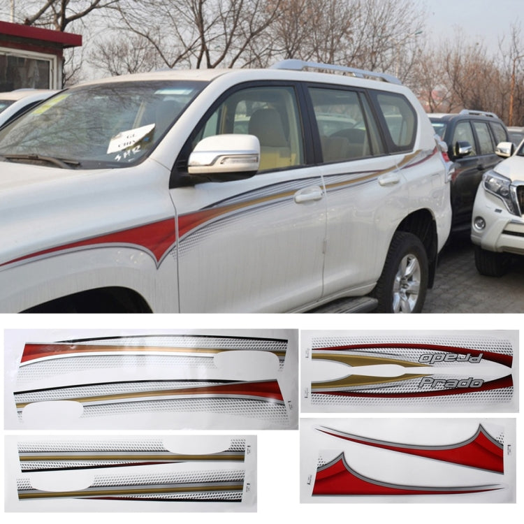 4 PCS SUV Body Decorative Strip Brand Car Streamline Shining Sticker for Toyota Prado 2015 Version - Decorative Sticker by PMC TechLife | Online Shopping South Africa | PMC TechLife | Buy Now Pay Later Mobicred