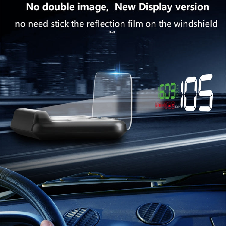 C500 Car HUD Virtual HD Projection Head-up Display, With Adjustable Reflection Board, Speed & RPM & Water Temperature & Oil Consumption & Driving Distance / Time & Voltage Display, Over Speed Alarm, Connect OBD2 Interface(Blue) - Head Up Display System by PMC TechLife | Online Shopping South Africa | PMC TechLife | Buy Now Pay Later Mobicred