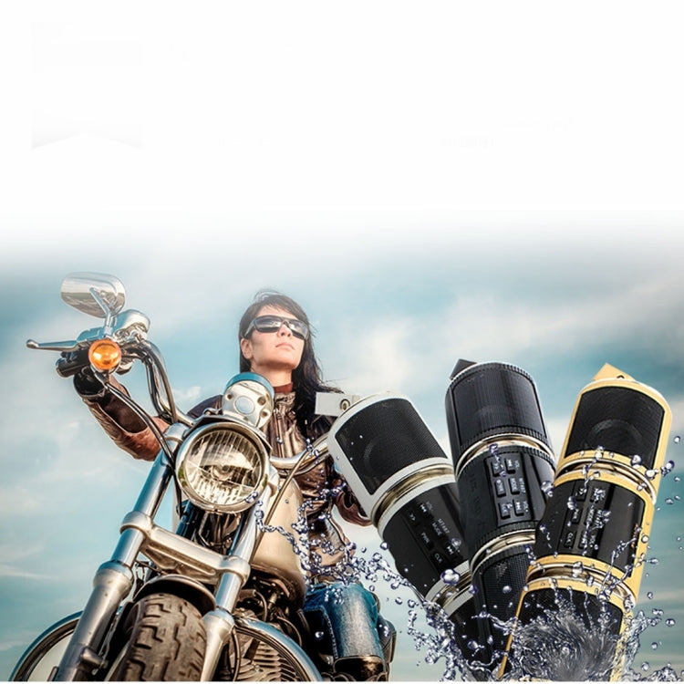 Motorcycle Waterproof Aluminum Shell Bluetooth Handle Stereo Speaker, Support BT/MP3/FM/TF(Black) - Electrical Instruments by PMC TechLife | Online Shopping South Africa | PMC TechLife | Buy Now Pay Later Mobicred
