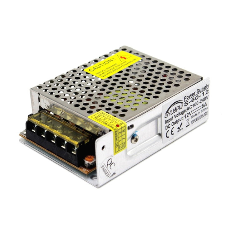 S-60-12 60W AC110/220V to DC 12V 5A  Power Inverter Power converter - Step-down Transformer by PMC TechLife | Online Shopping South Africa | PMC TechLife | Buy Now Pay Later Mobicred
