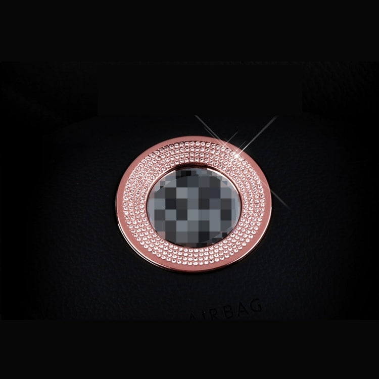 Car Aluminum Steering Wheel Decoration Ring with Diamonds For Volkswagen(Pink) - Decoration Rings by PMC Jewellery | Online Shopping South Africa | PMC Jewellery | Buy Now Pay Later Mobicred